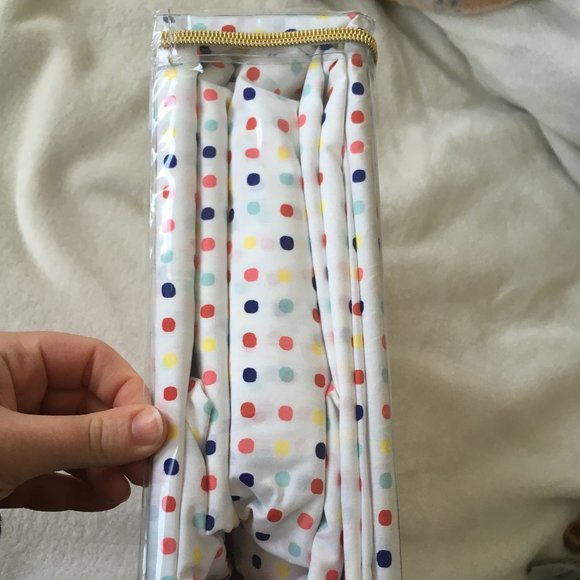 kate spade colourful polka dot full sheet bedding set of 4 nwt - Picture 5 of 8